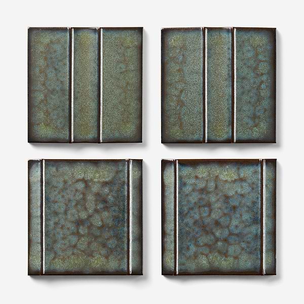 Kinro Garden Green 6x6 Metallic Look Matte Porcelain Tile in Green, View 5, open zoomed image