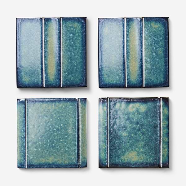 Kinro Ocean Blue 6x6 Metallic Look Matte Porcelain Tile in Blue, View 5, open zoomed image