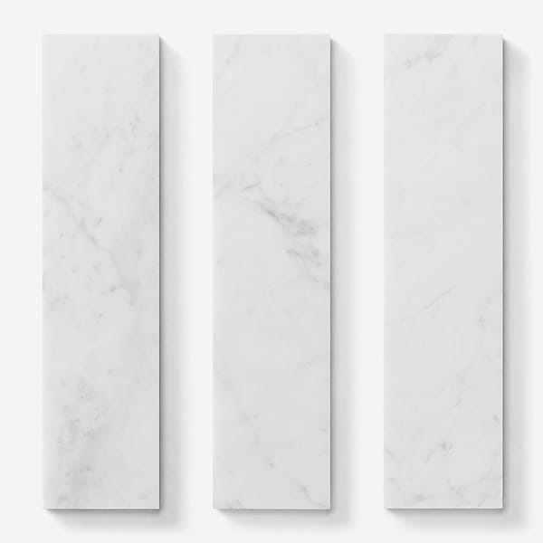 Bianco Carrara 2x8 Polished Marble Tile
