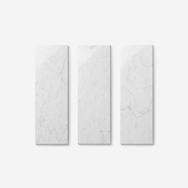 Bianco Carrara 6x18 Polished Marble Tile