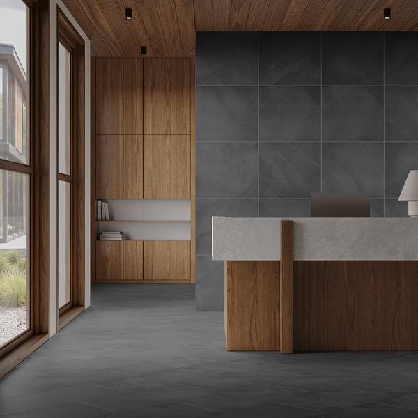 Fordham Nero Black 24x24 Matte Porcelain Tile