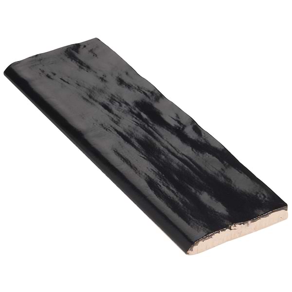Montauk Jet 2x8 Mixed Finish Ceramic Bullnose