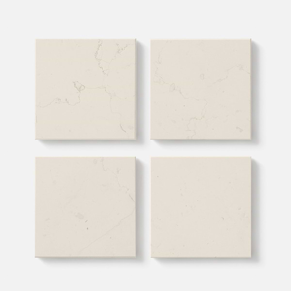 Bianco Perlino 4x4 Brushed Marble Tile