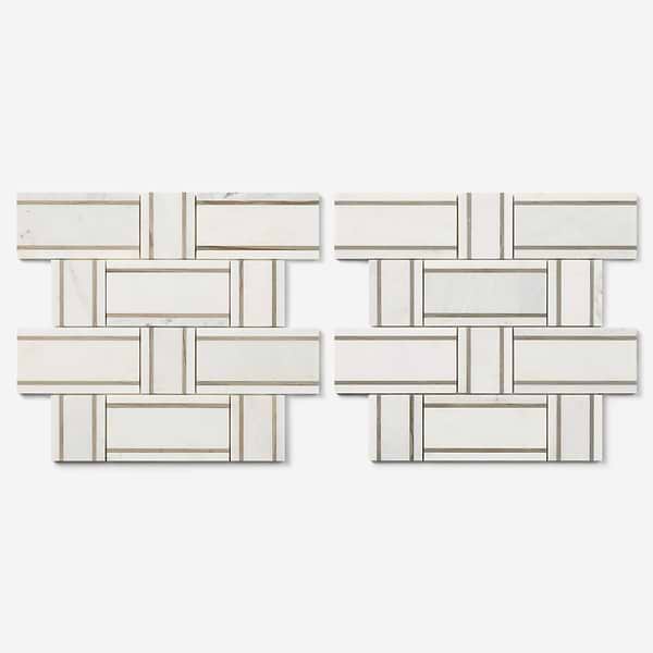 Esplanade Asian Statuary Polished Marble Mosaic Tile
