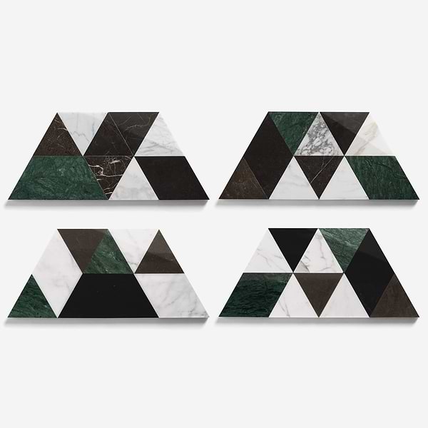 Prism Verdone Green Polished Marble Mosaic Tile