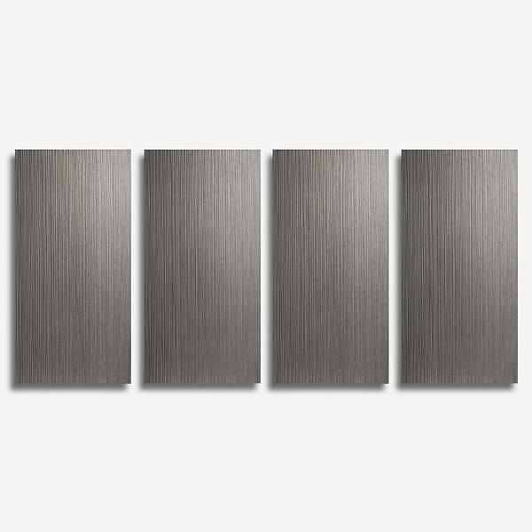 Caldaria Pleated Antracite Gray 24x48 Textured Matte Porcelain Tile