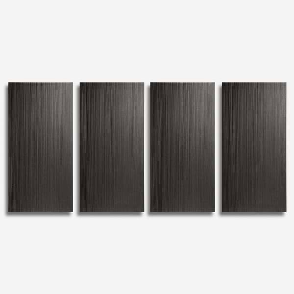 Caldaria Pleated Mocha Gray 24x48 Textured Matte Porcelain Tile