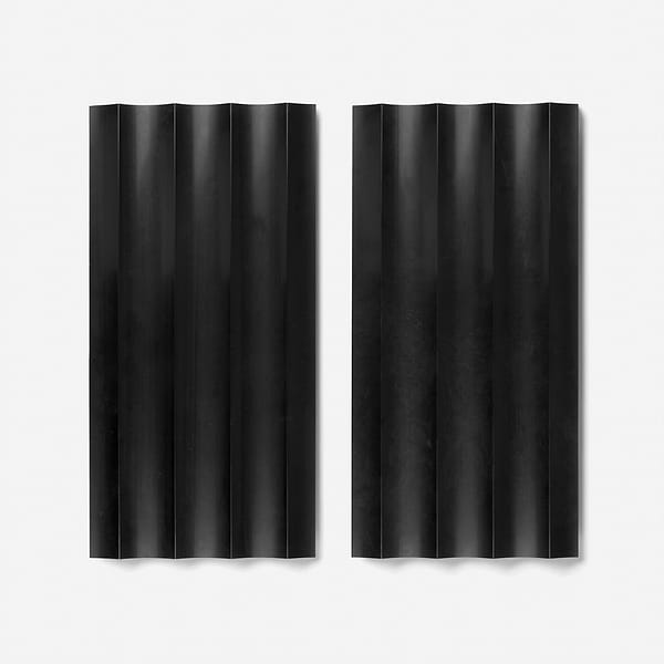 Stonework Fluted Black Jade 12x24 3D Honed Marble Tile