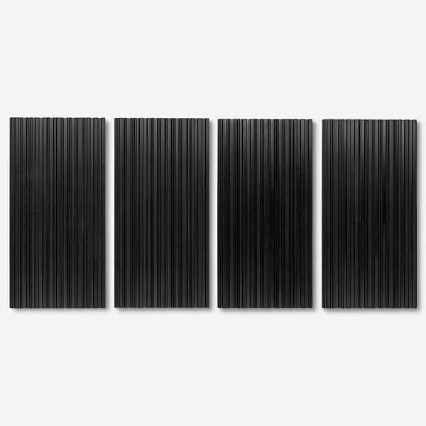 Stonework Stria Black Jade 12x24 3D Honed Marble Tile