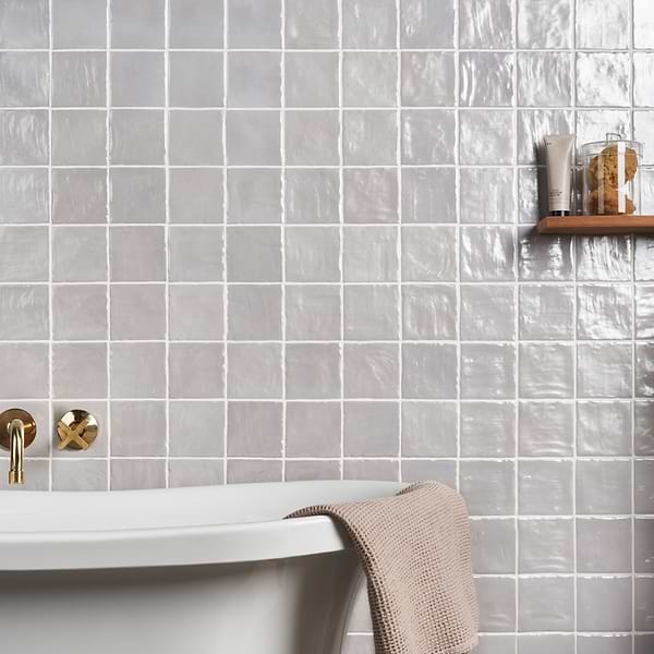 Montauk Fog 4x4 Mixed Finish Ceramic Tile