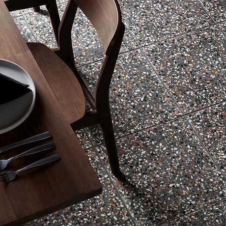 True Terrazzo Paradiso Gray 16x16 Polished Terrazzo Tile