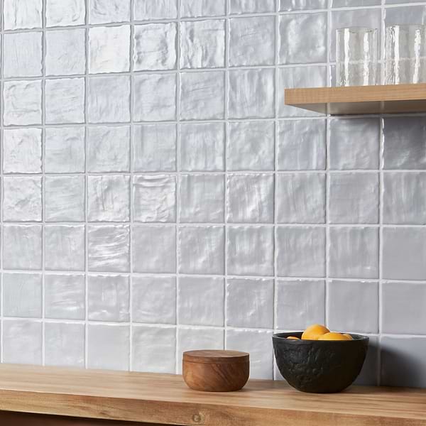 Montauk Sky Blue 4x4 Mixed Finish Ceramic Tile