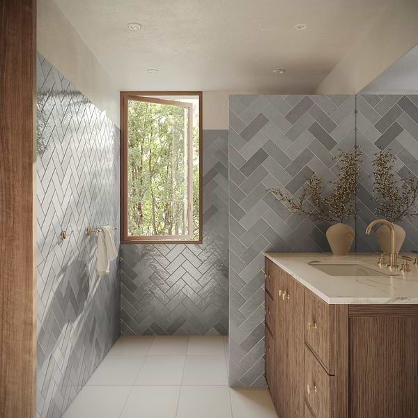 Portmore Gray 3x8 Glossy Ceramic Subway Tile
