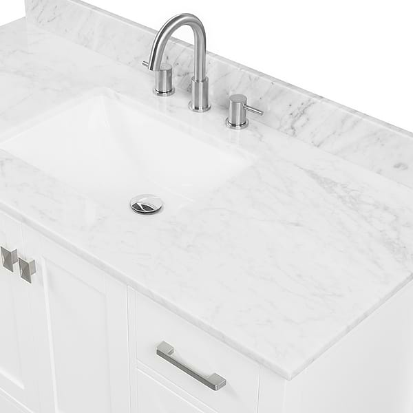 Athena 48'' White Vanity And Marble Counter
