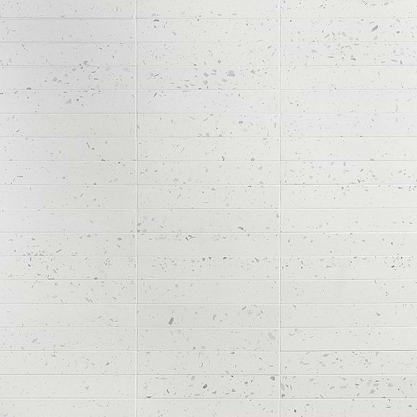 Mancala White 3x16 Matte Terrazzo Tile
