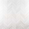 Bianco Dolomite White 3x12 Chevron Premium Honed Marble Tile