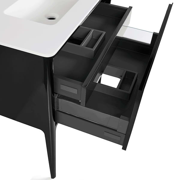 Luxe Collection  30" Black Gloss Vanity, View 5, open zoomed image