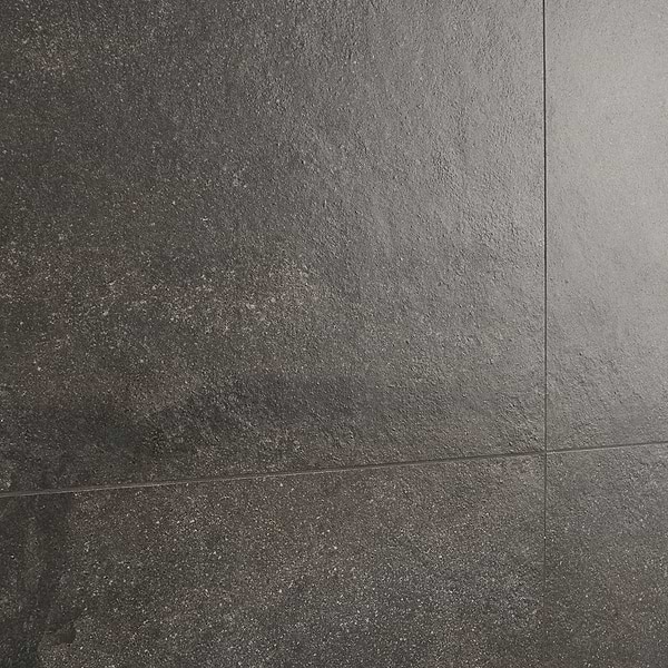 Acadia Charcoal Black 24x24 Limestone Look Matte Porcelain Tile