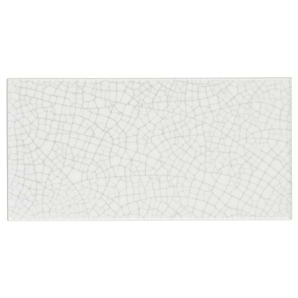Sarina Vintage White 3x6 Glossy Crackled Ceramic Wall Tile