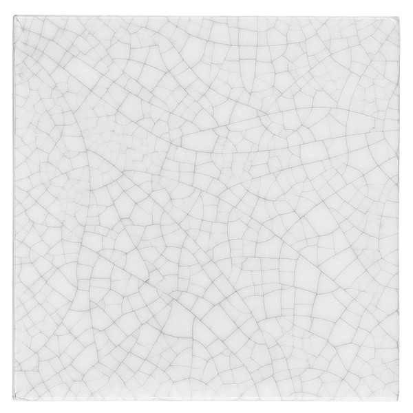 Sarina Vintage White 4x4 Glossy Crackled Ceramic Wall Tile