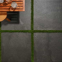 Acadia Charcoal Black 24x24 Limestone Look Matte Porcelain 2CM Outdoor Paver