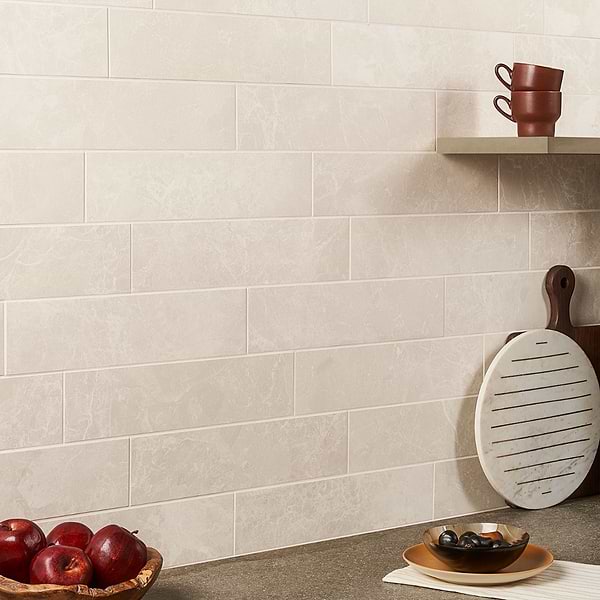 Marmo Perfetto Crema Beige 4x16 Semi-Polished Porcelain Tile