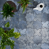 Parma Denim Blue Matte Star and Denim Blue Matte Cross 6&quot; Terracotta Look Porcelain Tile
