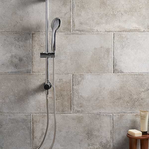 Seville Efeso Gray 12x24 Travertine Look Matte Porcelain Tile
