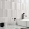 Sydney White 8x16 3D Glossy and Matte Mixed Finish Ceramic Tile