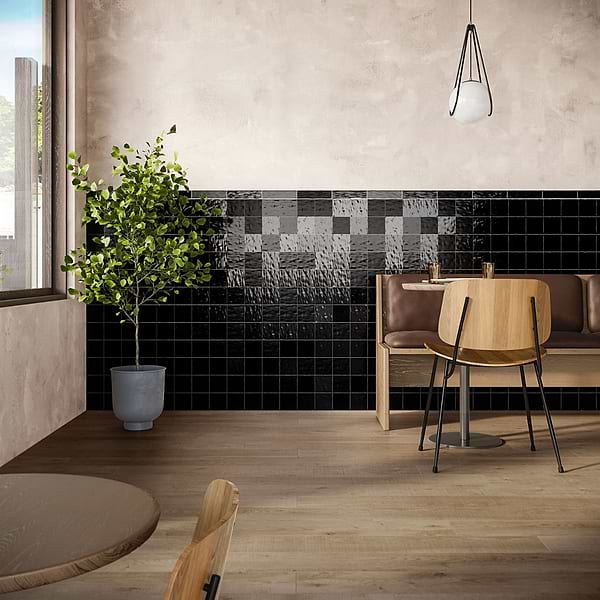 Montauk Jet 4x4 Mixed Finish Ceramic Tile