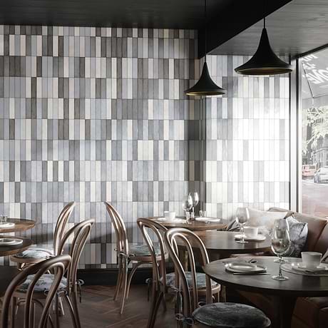 Color One Cloud Blend 2x8 Cement and Lava Stone Tiles
