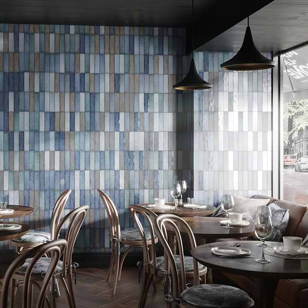 Color One Lake Blend 2x8 Cement and Lava Stone Tiles