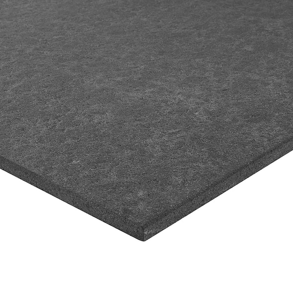 Pietra Basalt Black 18x36 Flamed and Brushed Basalt Tile