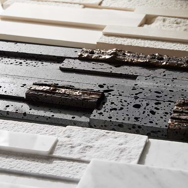 StackStone Bianco Carrara 3D Mixed Finish Marble Mosaic Tile