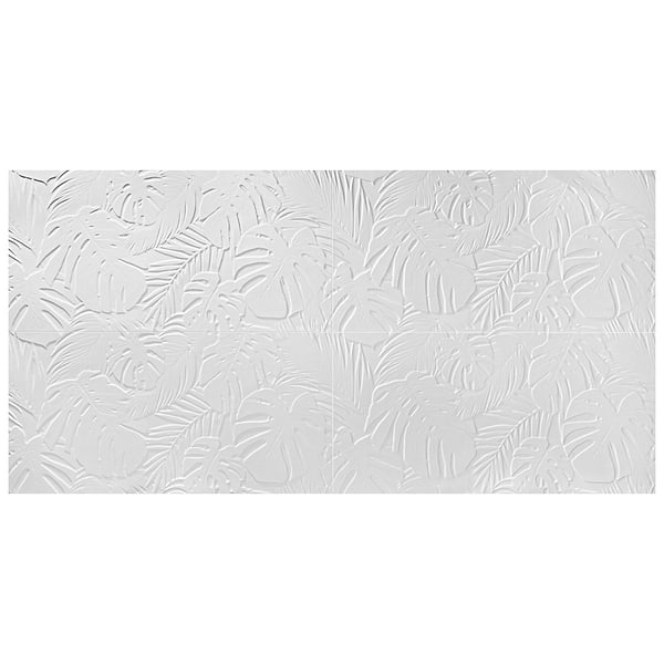 Botanic Bianco White 24x48 Textured Matte Ceramic Tile