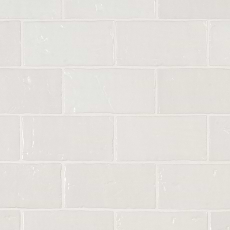 Parma Brick White 4x8 Terracotta Look Polished Ceramic Tile