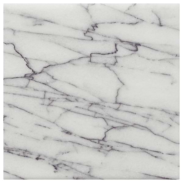Velour Lilac 4x4 Leather Marble Tile in White, Purple, View 6, open zoomed image