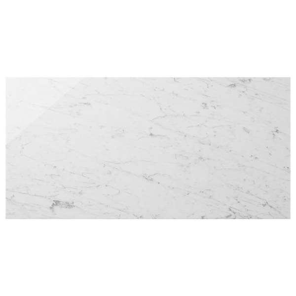 Bianco Carrara Premium "C" 16x32 Polished Marble Tile in White, View 6, open zoomed image
