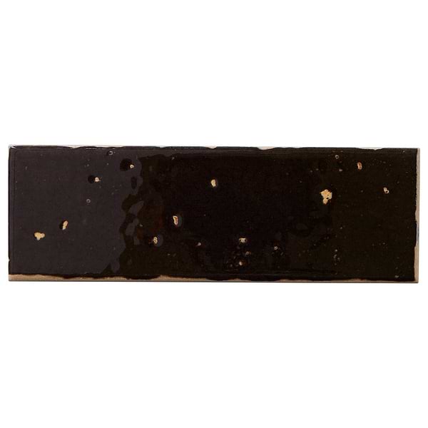 Essa Black 2x6 Terracotta Look Polished Porcelain Tile in Black, View 6, open zoomed image