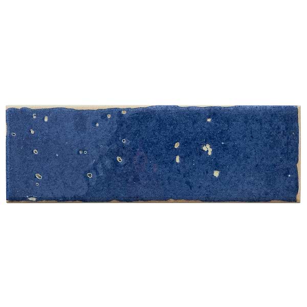 Essa Blue 2x6 Terracotta Look Polished Porcelain Tile in Blue, View 6, open zoomed image
