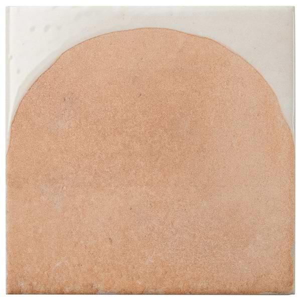 Essa Deco Terracotta 6x6 Terracotta Look Polished and Matte Porcelain Tile in White, Terracotta, View 6, open zoomed image