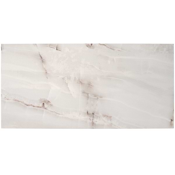 Basic Marble Onyx Aurelia Beige 12x24 Satin Porcelain Tile in Light Beige with veining, View 6, open zoomed image