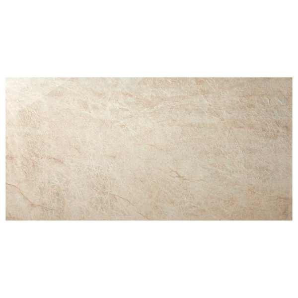 Grand Taj Mahal Champagne Beige 24x48 Stone Look Polished Porcelain Tile in Beige, View 6, open zoomed image