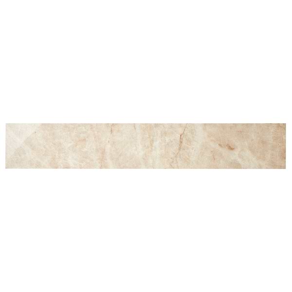 Grand Taj Mahal Champagne Beige 4x24 Stone Look Polished Porcelain Tile in Beige, View 6, open zoomed image