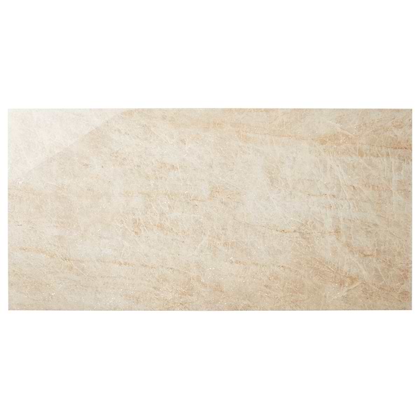 Grand Taj Mahal Lux Shimmer Champagne Beige 24x48 Stone Look Polished Porcelain Tile in Beige, View 6, open zoomed image