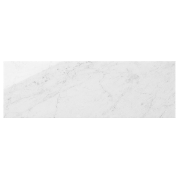 Bianco Carrara 4x12 Polished Marble Tile in White, View 6, open zoomed image