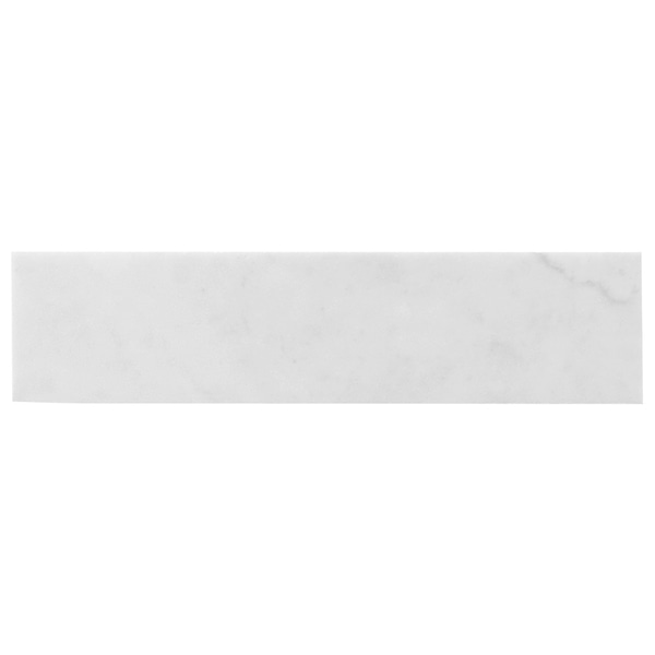 Bianco Carrara 2x8 Brushed Marble Tile in White, View 6, open zoomed image