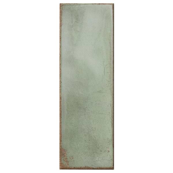 Los Lunas Green 4x12 Polished Ceramic Subway Tile in Green, View 8, open zoomed image