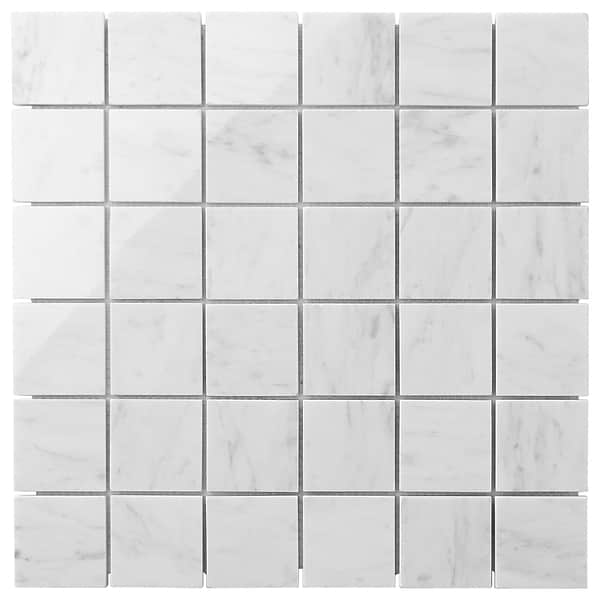Bianco Carrara 2x2 Polished Marble Mosaic Tile