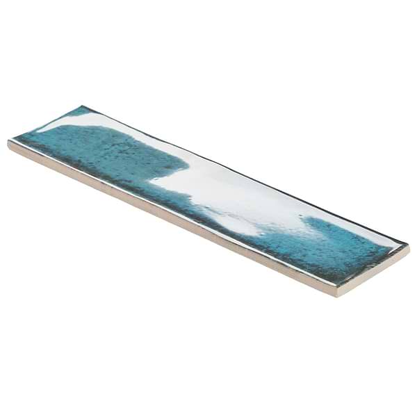 Castle Denim Blue 3x12 Polished Ceramic Subway Tile in Blue, View 6, open zoomed image